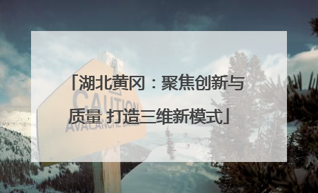 湖北黄冈：聚焦创新与质量 打造三维新模式