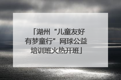 湖州“儿童友好 有梦童行”网球公益培训班火热开班