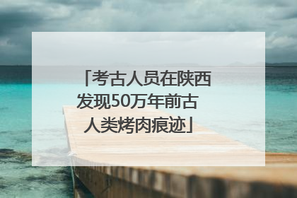 考古人员在陕西发现50万年前古人类烤肉痕迹