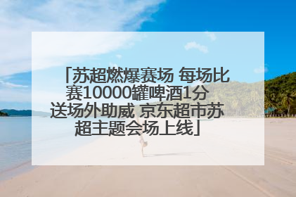 苏超燃爆赛场 每场比赛10000罐啤酒1分送场外助威 京东超市苏超主题会场上线