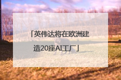 英伟达将在欧洲建造20座AI工厂