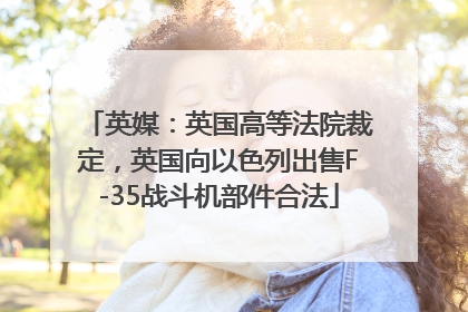 英媒：英国高等法院裁定，英国向以色列出售F-35战斗机部件合法
