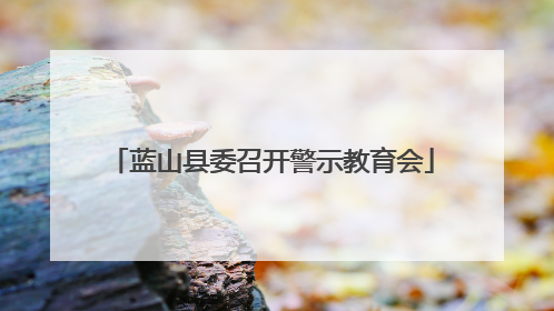 蓝山县委召开警示教育会