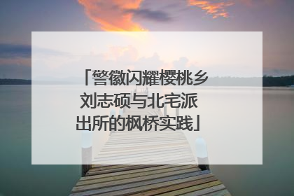 警徽闪耀樱桃乡 刘志硕与北宅派出所的枫桥实践