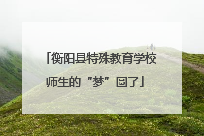 衡阳县特殊教育学校师生的“梦”圆了