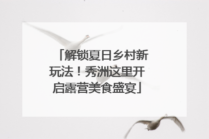 解锁夏日乡村新玩法！秀洲这里开启露营美食盛宴