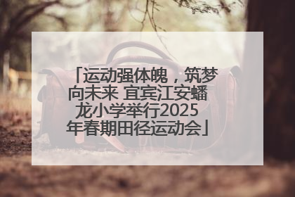 运动强体魄，筑梦向未来 宜宾江安蟠龙小学举行2025年春期田径运动会