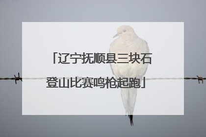 辽宁抚顺县三块石登山比赛鸣枪起跑