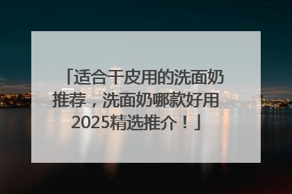 适合干皮用的洗面奶推荐，洗面奶哪款好用2025精选推介！