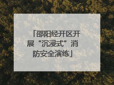 邵阳经开区开展“沉浸式”消防安全演练