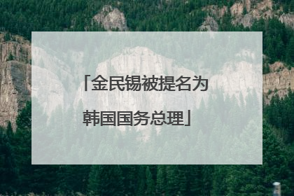金民锡被提名为韩国国务总理
