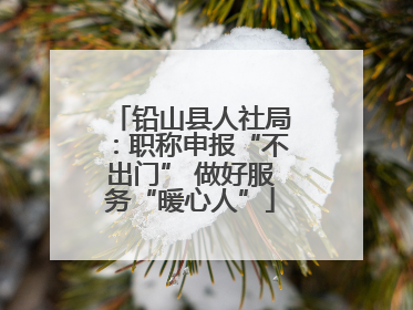 铅山县人社局：职称申报“不出门” 做好服务“暖心人”