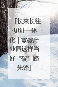 长来长往·见证一体化｜零碳产业园这样当好“碳”路先锋
