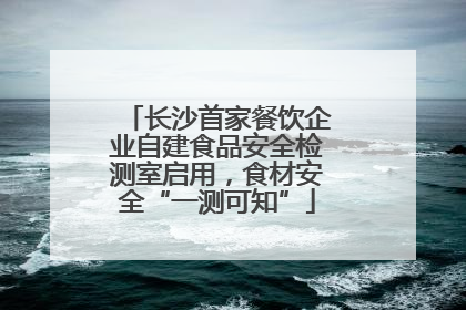 长沙首家餐饮企业自建食品安全检测室启用，食材安全“一测可知”