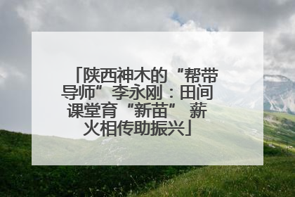 陕西神木的“帮带导师”李永刚：田间课堂育“新苗” 薪火相传助振兴