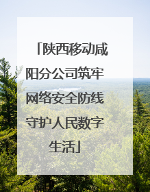 陕西移动咸阳分公司筑牢网络安全防线守护人民数字生活