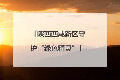 陕西西咸新区守护“绿色精灵”