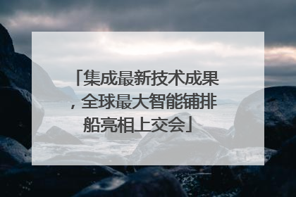 集成最新技术成果，全球最大智能铺排船亮相上交会