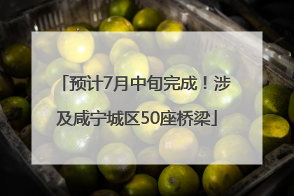 预计7月中旬完成！涉及咸宁城区50座桥梁