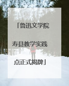 鲁迅文学院寿县教学实践点正式揭牌