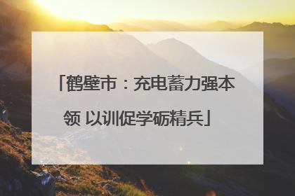 鹤壁市：充电蓄力强本领 以训促学砺精兵