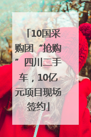 10国采购团“抢购”四川二手车，10亿元项目现场签约