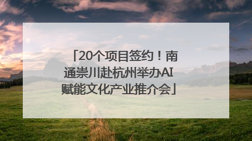 20个项目签约！南通崇川赴杭州举办AI赋能文化产业推介会