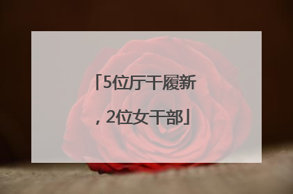 5位厅干履新，2位女干部
