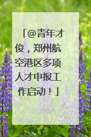 @青年才俊，郑州航空港区多项人才申报工作启动！