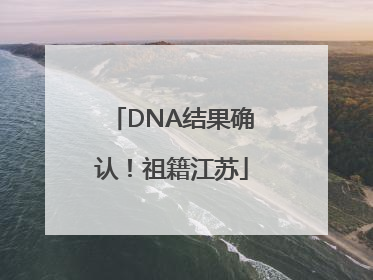 DNA结果确认！祖籍江苏