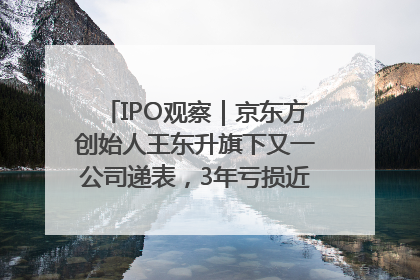 IPO观察｜京东方创始人王东升旗下又一公司递表，3年亏损近50亿元，近8成收入来自同一客户