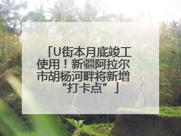 U街本月底竣工使用！新疆阿拉尔市胡杨河畔将新增“打卡点”